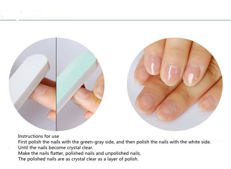 Double-Sided Nail Polishing Strip – Sponge Waxing & Buffing Tool for Salon Shine