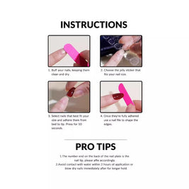 Candy Color Press On Nails - European & French Style Set