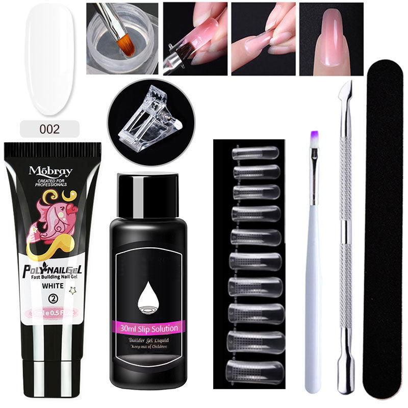 7-Piece Nail Extender Kit - UV/LED Crystal Resin Set