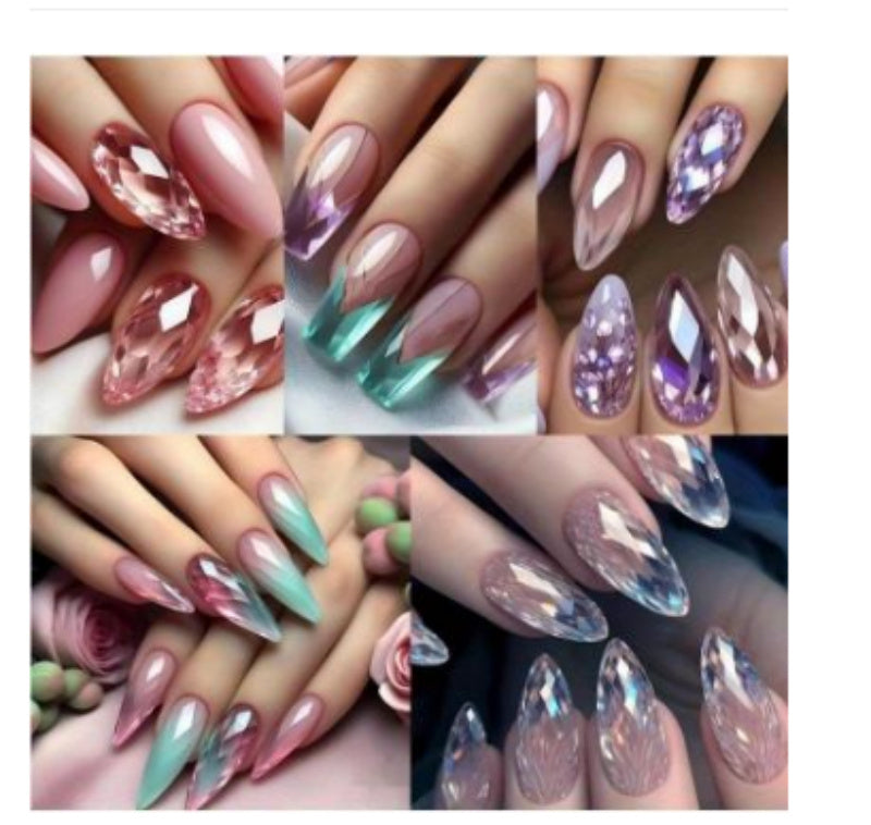 European Style Nail Tips - Glossy French Ombre Design