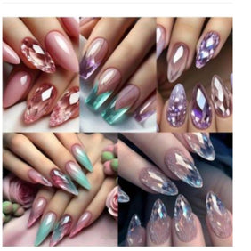 European Style Nail Tips - Glossy French Ombre Design
