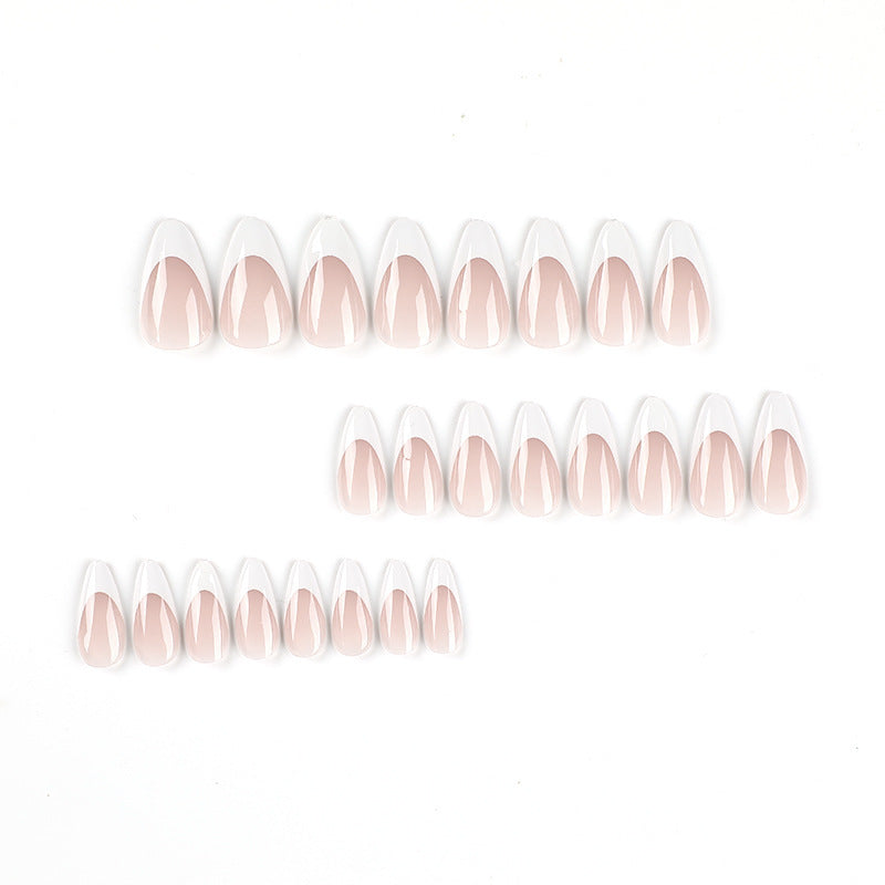 Wearable French White Tips - Medium Length Nail Patches
