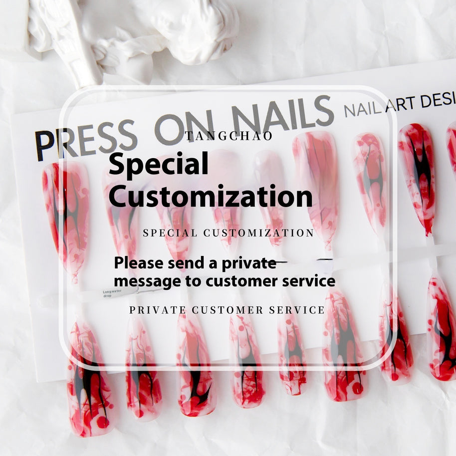 Long Water Drop Nail Tips - Glossy & Matte Finish Options