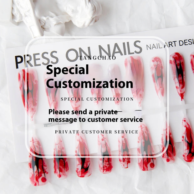 Long Water Drop Nail Tips - Glossy & Matte Finish Options