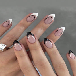 Almond Wear Nails - Simple Glossy Fake Nail Tips