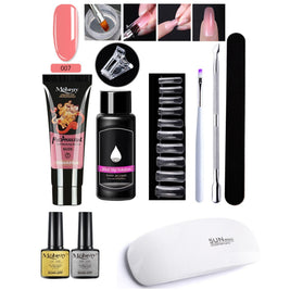 7-Piece Nail Extender Kit - UV/LED Crystal Resin Set