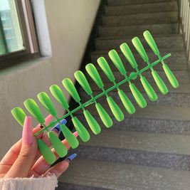 Matte Coffin False Nails - 24pcs Multi-Color Ballet Nail Set