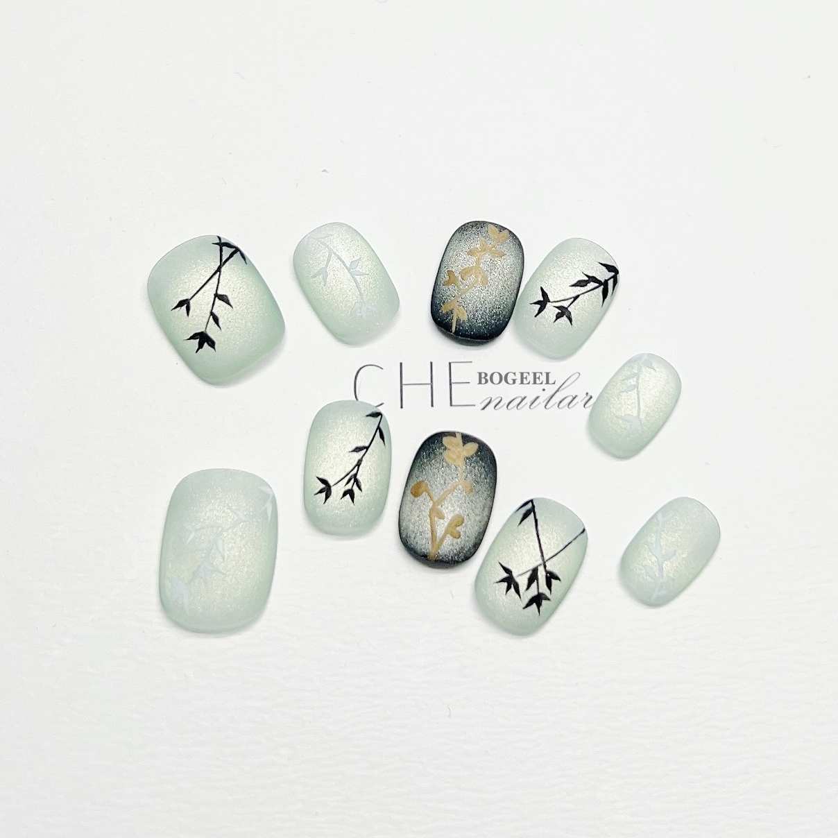 Summer Short Square Fake Nails – Round Edge Nail Tip