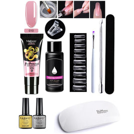 7-Piece Nail Extender Kit - UV/LED Crystal Resin Set